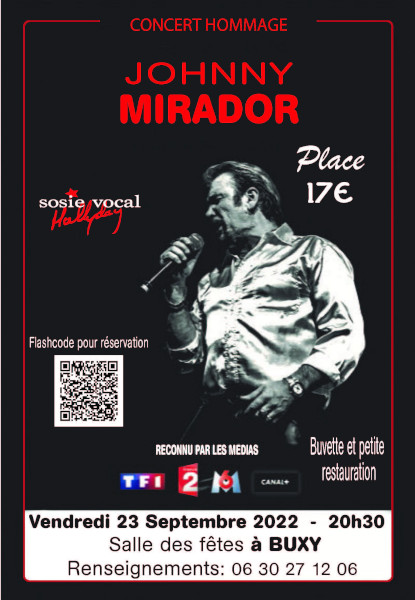 Concert Hommage organisé par le BUXY HANDBALL CLUB - Johnny Mirador