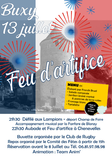 Fête Nationale - Feu d'artifice du 13 juillet