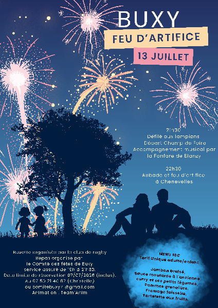 Fête Nationale - Feu d'artifice du 13 juillet