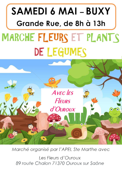 Marché aux fleurs, plants de légumes