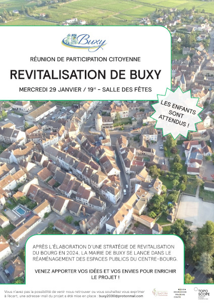 Réunion de participation citoyenne REVITALISATION DE BUXY