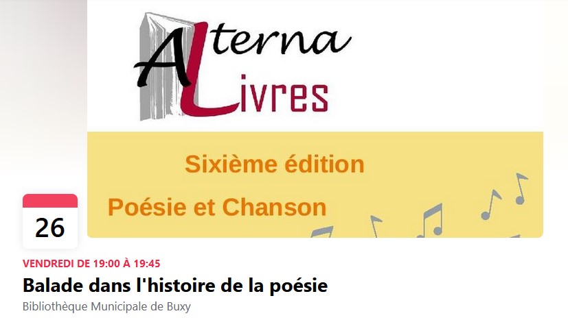 Bibliothèque de Buxy - Balade dans l'histoire de la poésie