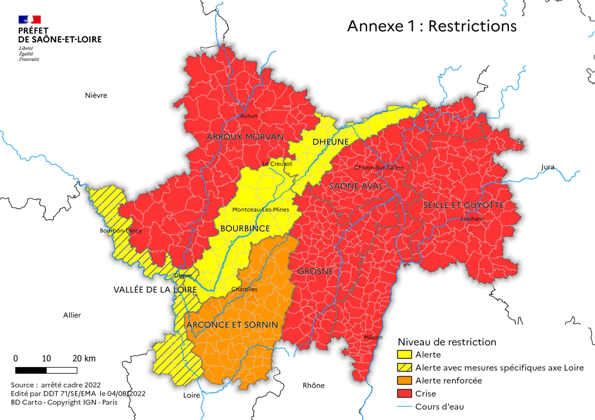 Renforcement des restrictrions "sécheresse"