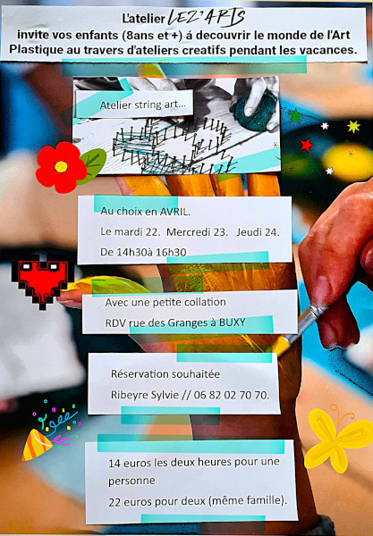 Atelier LEZ'ARTS vacances d'avril