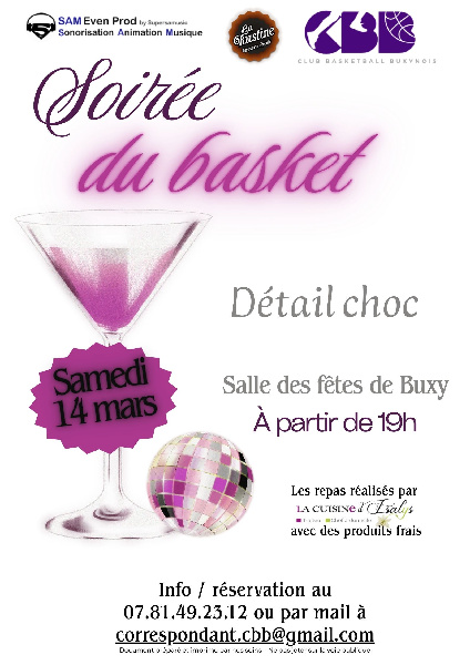 Soirée du Club Basket Buxynois