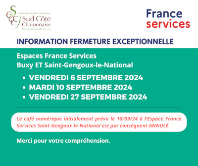 Fermeture exceptionnelle des espaces France services en septembre