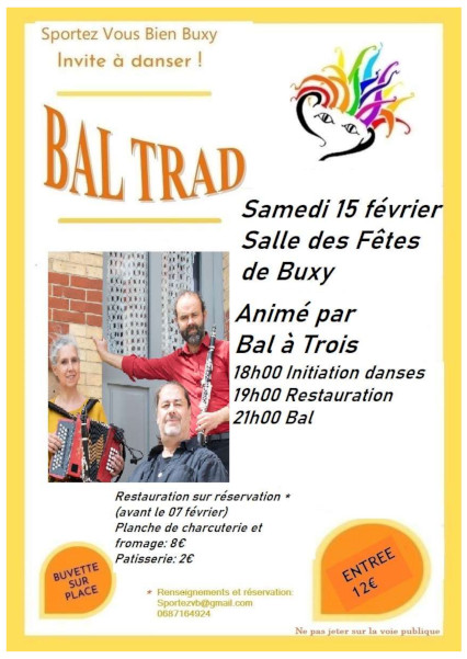 BAL TRAD - Venez danser avec SPORTEZ VOUS BIEN BUXY