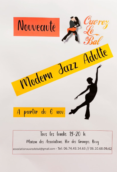 NOUVEAU ! Cours MODERN JAZZ Adulte