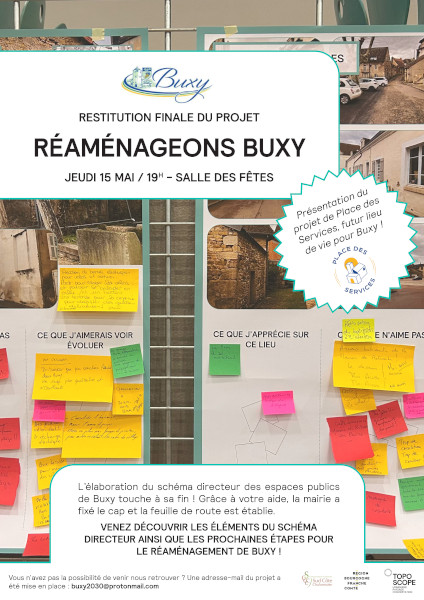 JEUDI 15 MAI - Concertation citoyenne RÉAMÉNAGEONS BUXY