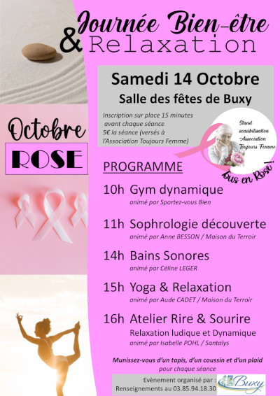 Journée Bien être et Relaxation, un évènement Octobre Rose