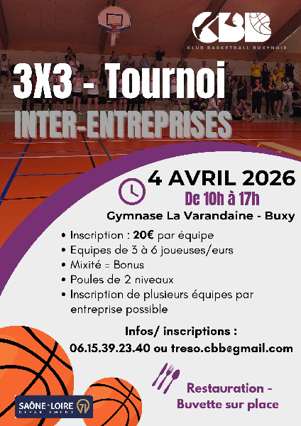 3X - Tournoi de Basket INTER-ENTREPRISES