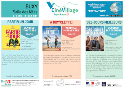 Cinévillage octobre, novembre et décembre 2025