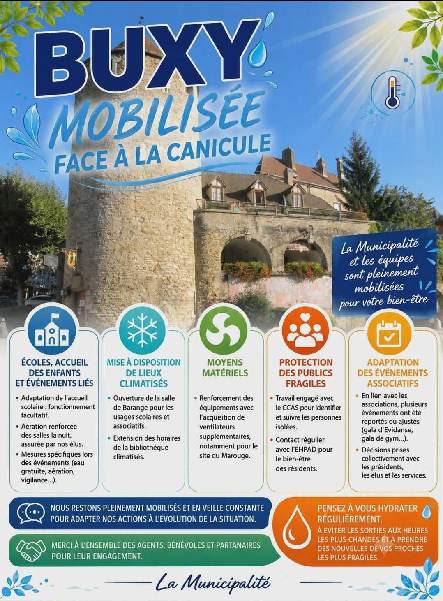 BUXY mobilisée face à la canicule