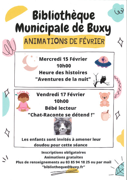 Bibliothèque - Programme des vacances de février