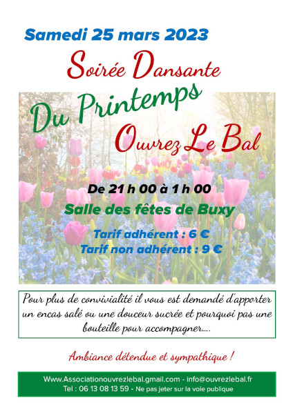 OUVREZ LE BAL - Soirée dansante du Printemps