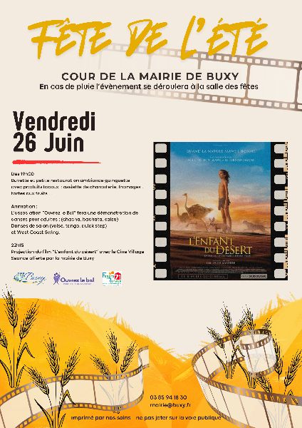 FÊTE DE L'ÉTÉ Cinéma en plein air et animations